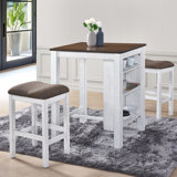 Compact And Functional Counter Dining - Rustic Finish Built To Endure