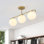  Luminaire suspendu sphérique en verre opale G9 à 3 lumières Driscilla de 27 po de style rétro traditionnel