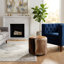Repose-pieds en cuir de vache Conover Glam