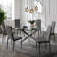 Round Glass Top Metal Base Dining Table-105900686-105900683