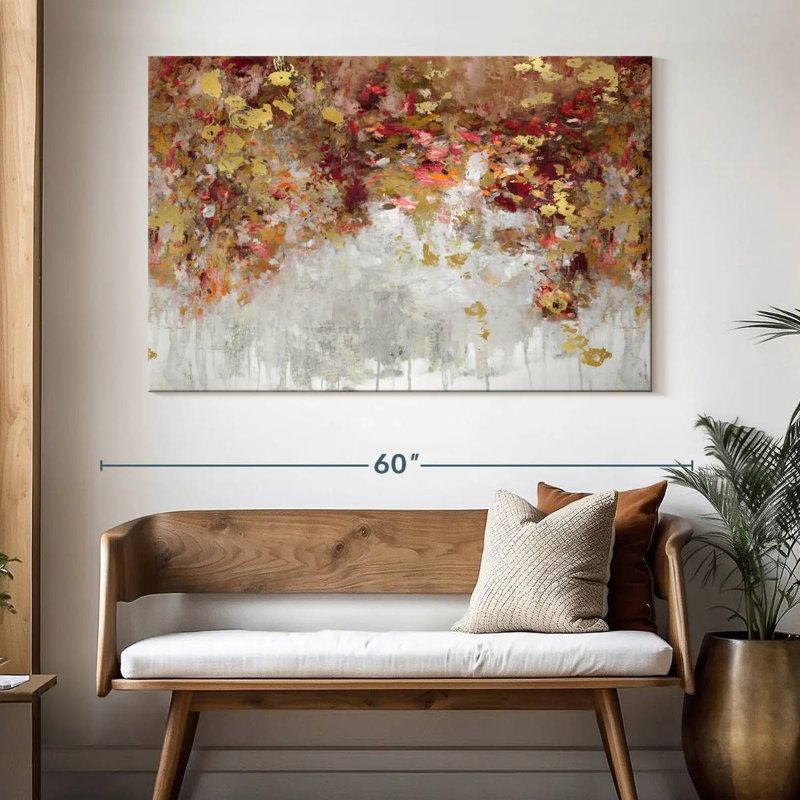 Avery Charmed Red And Gold, 34" H x 51" W