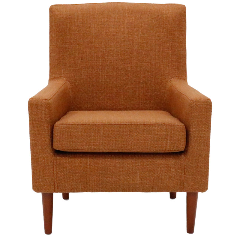 Fauteuil l 28 po Donham, Orange Polyester Blend, Brun