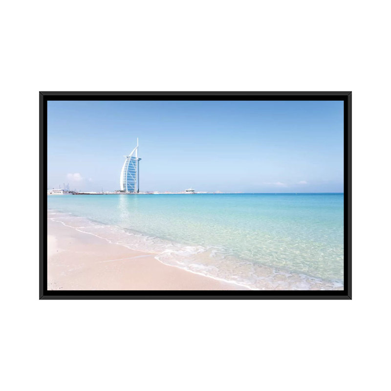 " Burj Al-Arab, Dubai, United Arab Emirates " by Matteo Colombo, 32" H x 48" W x 1.5" D, Black Framed Canvas, No Mat