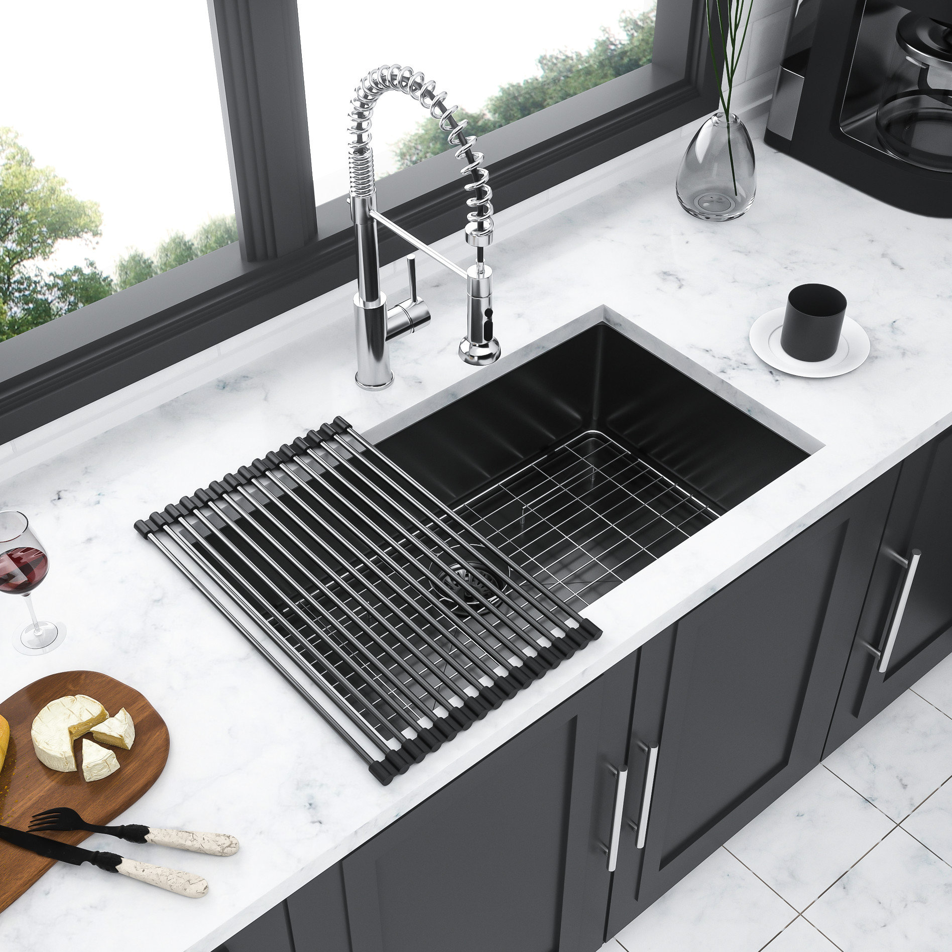 IntrospectiveIncline Gunmetal Black Undermount Sink 32