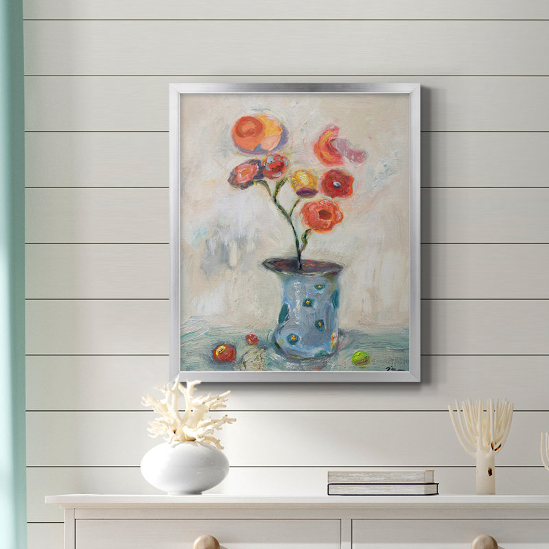 Fruit de la vie, toile encadrée de qualité supérieure - prête à être accrochée, H 24 po x l 20 po, Argent