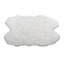 Tapis blanc en fausse peau de mouton à poils longs et flokati Gumbs