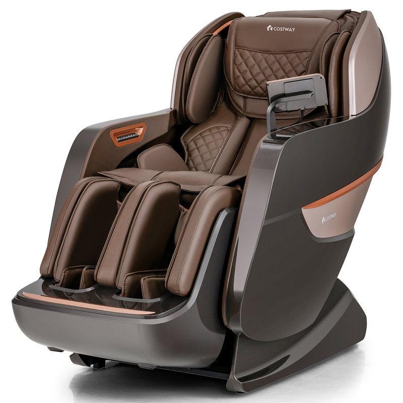 Fauteuil de massage inclinable électrique en similicuir
