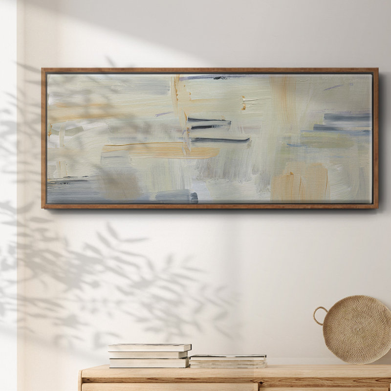 Gray and Abstract- Framed Canvas
