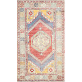 One-of-a-Kind Hand-Knotted 1960s Oushak Rug - 3'9" x 6'6"
