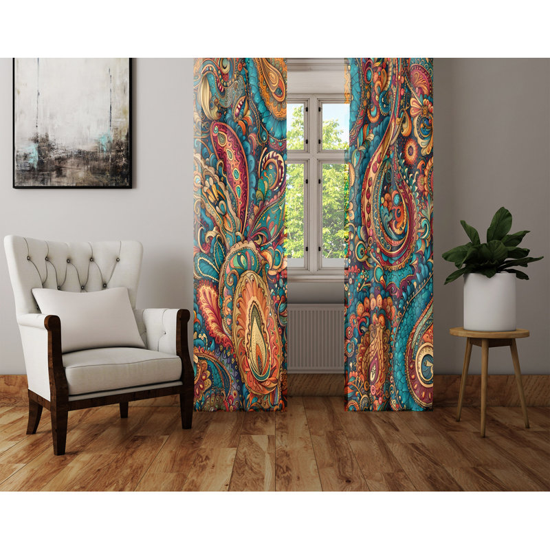 Semi Sheer Curtain Panel Pair, 40" W x 61" L