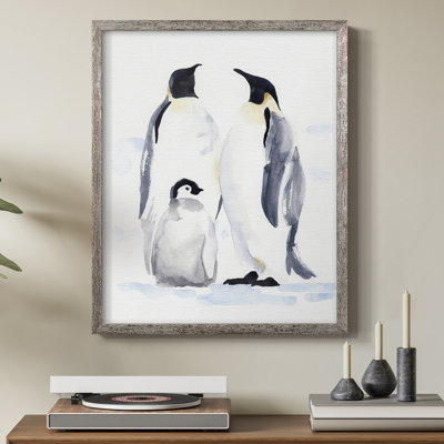 Emperor Penguins II Framed Print - Solid Wood