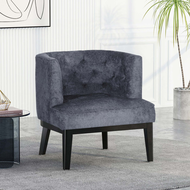 Fauteuil demi-tonneau l 30 po Gilmanton, Tissu gris incorrect