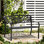 Banc de jardin en métal de 50 po par. Noir avec motif floral. Siège à lattes de véranda pour cour, pelouse. Confortable 2 options de détente à l'extérieur. Facile à assembler à l'extérieur. Assemblage simple et relaxant
