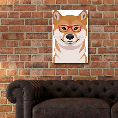 " Shiba Inu Wearing Hipster Glasses " by Furbaby Affiliates