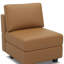 Chaise longue 26 po en similicuir brun avec rangement