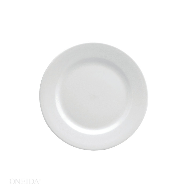Bright White Ware (Rolled Edge) Plates, by Buffalo