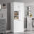 Tall Storage Cabinet With Adjustable Shelves, Large Flip-Out Basket & Enclosed Cabinets – Perfect For Bathroom, Living Room, Or Office, MDF Material With Aluminum Alloy Handles-1408447404