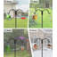Crochets à double berger double pour l'extérieur, crochets de jardin robustes 76 po avec base à 5 branches, poteau de suspension extérieur pour paniers à plantes, 1 paquet