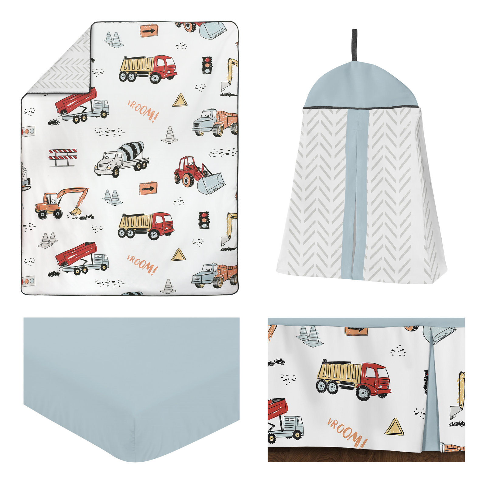 Construction Truck 4-Piece Bedding Set