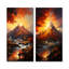 Volcano Volcanic Crust - ensemble de 2 reproductions d'art mural en métal Volcano-1415266309