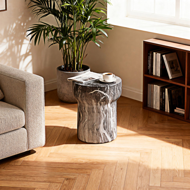 Tables d'appoint en ciment pour l'extérieur