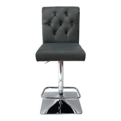 Segarra Swivel Upholstered Adjustable Height Counter Stool with Metal Frame