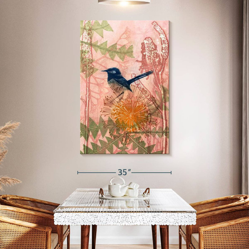 Brampt Little Blue Wren, 51" H x 34" W
