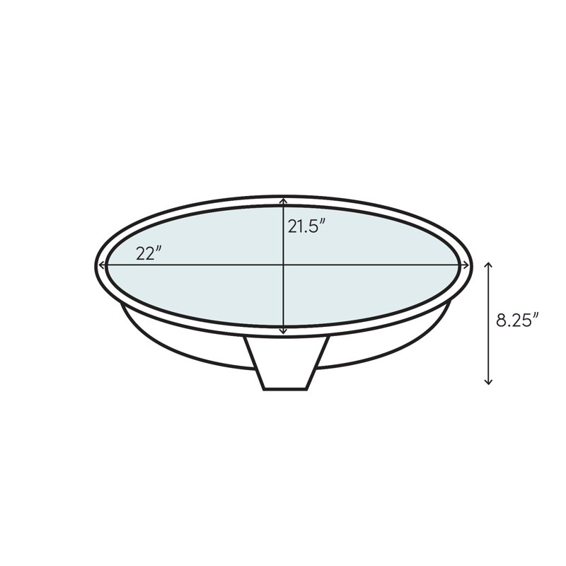 American Standard Mezzo 21.5'' Ceramic Circular Bathroom Sink with Overflow, White, 4" Centerset