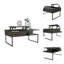 Table basse à plateau relevable en carbone espresso et onyx