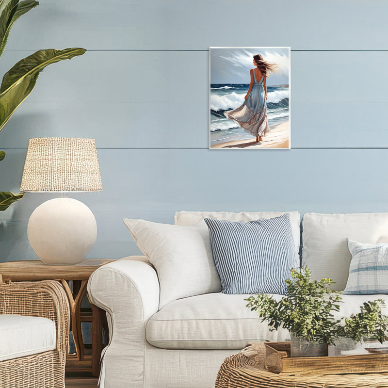 Plaque murale Walk In The Waves, design par Tabz Jones