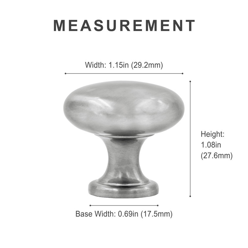 Classic Collection  1 3/16" Diameter Round Knob Multipack, Satin Nickel