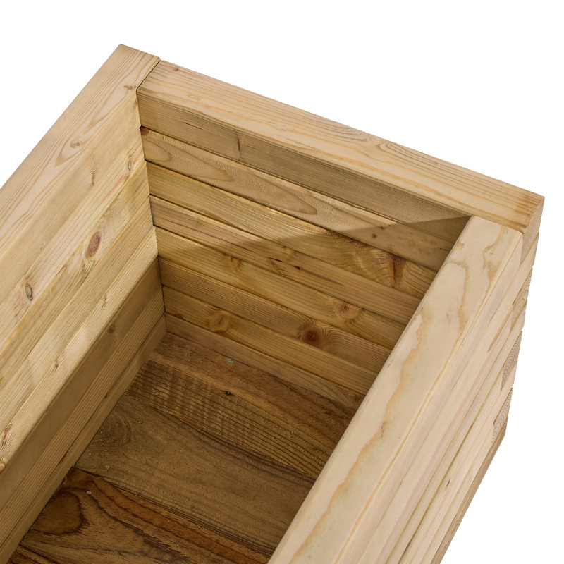 Wood Planter Box, 37 cm H x 200 cm W x 40 cm D