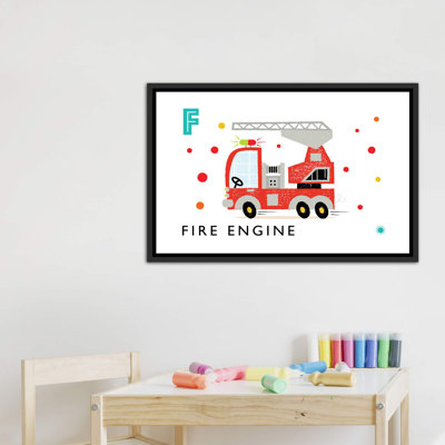 F Is for Fire Engine - impression d'art graphique