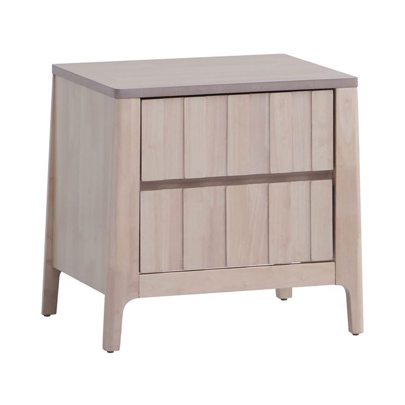 Table de chevet, blanc délavé