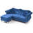 Hollywood Velvet L-Shaped Sectional Reversible-50945405