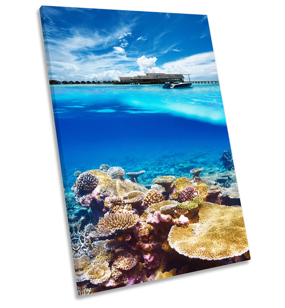 Reef Coral Marine Seascape - Wrapped Canvas Print