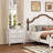 Farmhouse 3 Drawers Nightstand With Wood Besides Table End Table For Bedroom, Living Room-490018129