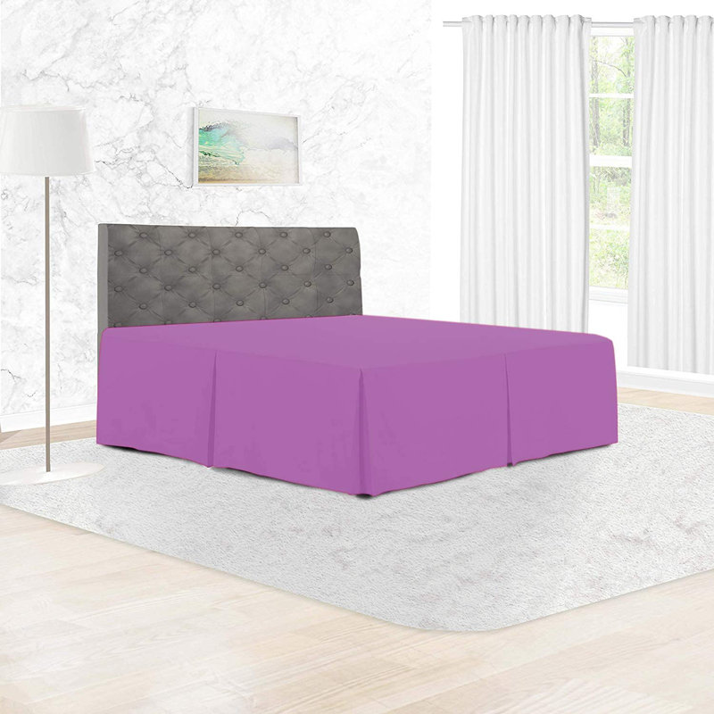 Pleated Bed Skirt, Lilac, Double (4'6)