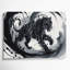 «Big Cats Black Leopard of Java», art mural sur toile noire-1196695330