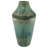 Modern Round Curved Ceramic Tall Flower Vase Accent for Home Tabletop Decor - Sculptural Table Vase for Living Room and Entryway Display - Green & Blue