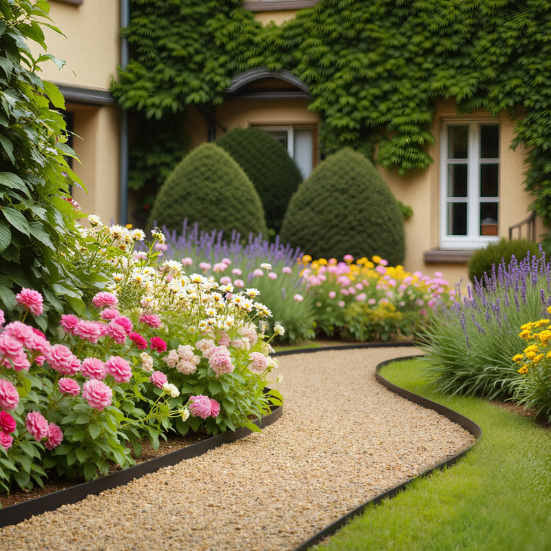Bordure de jardin en plastique durable sans creusage en L 20 pi x 2 po Landscape