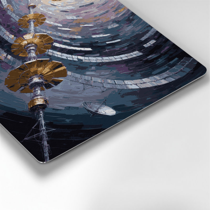 Art mural gris Sci Fi, H 240 po x l 360 po x P 0,05 po