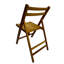 Chaise pliante confortable en bois massif (lot de 4) - Structure stable couleur miel