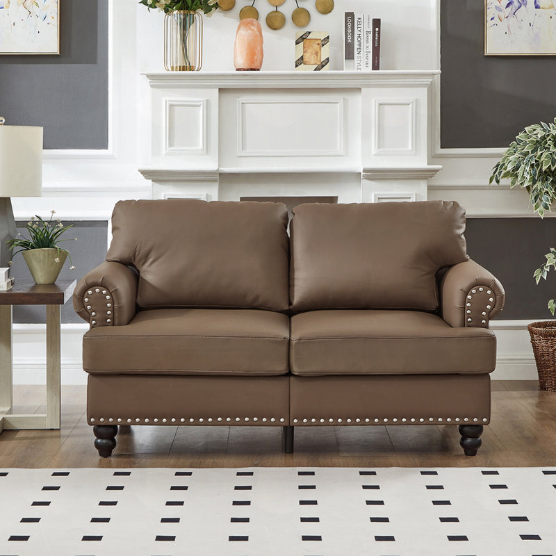Causeuse de salon en cuir, Brown