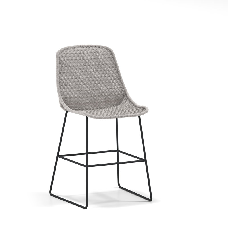 Tabouret de bar Casper, Noir / grège, 26"