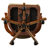 Amirbek Upholstered Solid Wood Arm Chair in Amber/Olive Brown
