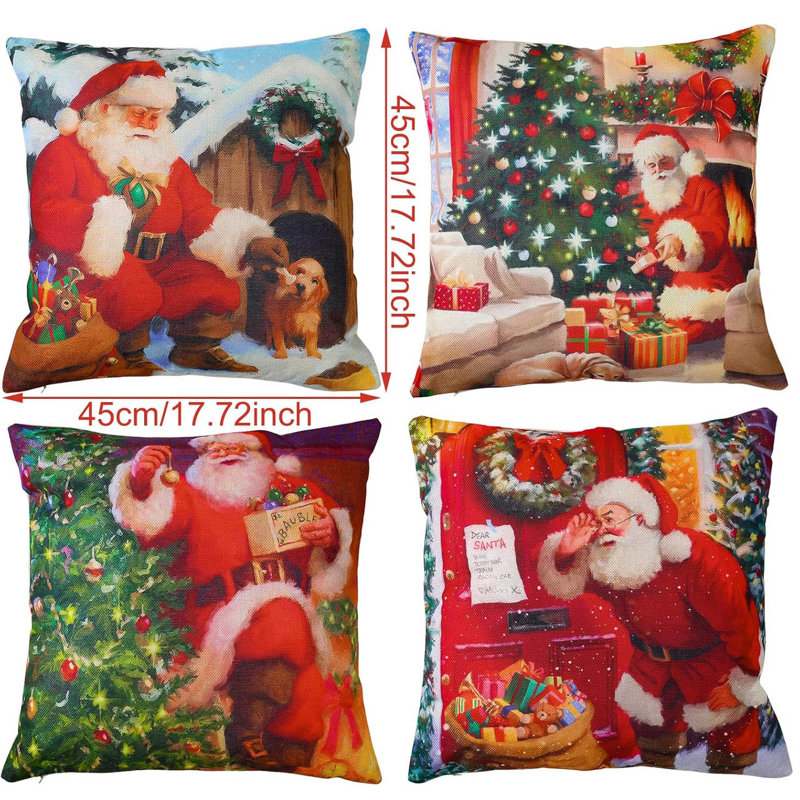 Red Santa Square Cushion