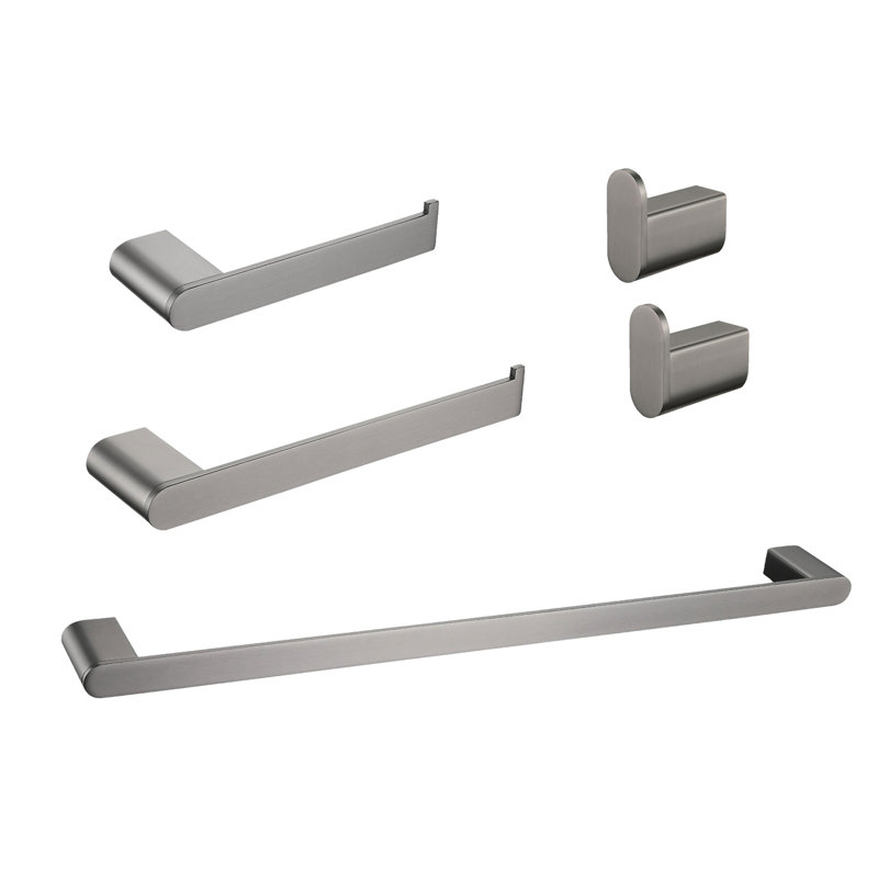 5 Bathroom Hardware Composition Package, 304 Material, Build, Modern Outlook, Simple Installation For All Areas Arrangement , Quality, Scratch- Design, Concept, Easy Setup Various Rooms