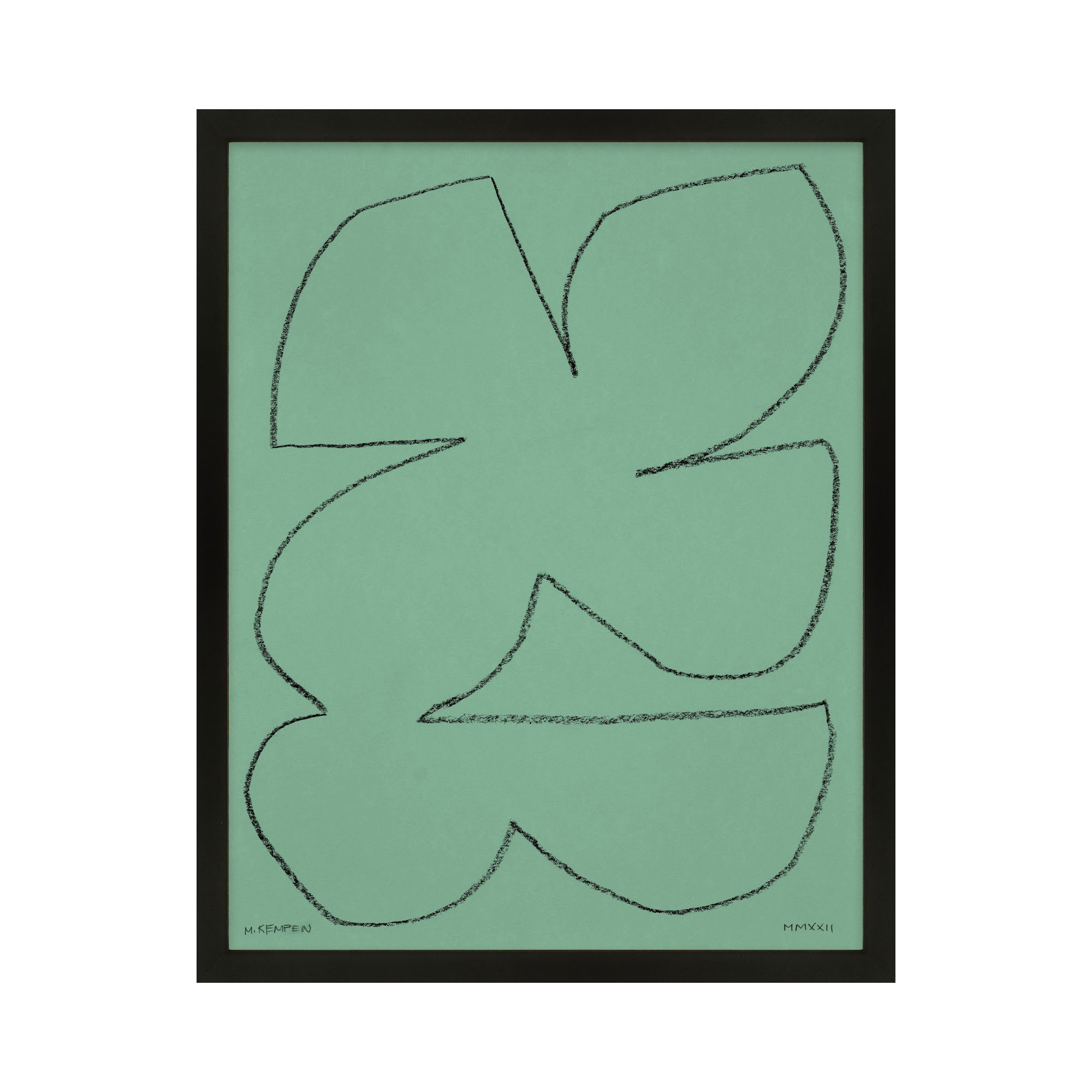Sage 1 by Michael Kempen, 40" W x 50" H, Black Framed
