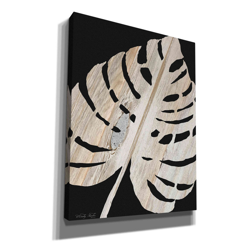 Godalming Palm Frond Wood Grain III sur toile par Cindy Jacobs, reproduction, H 34 po x l 26 po x P 1,5 po
